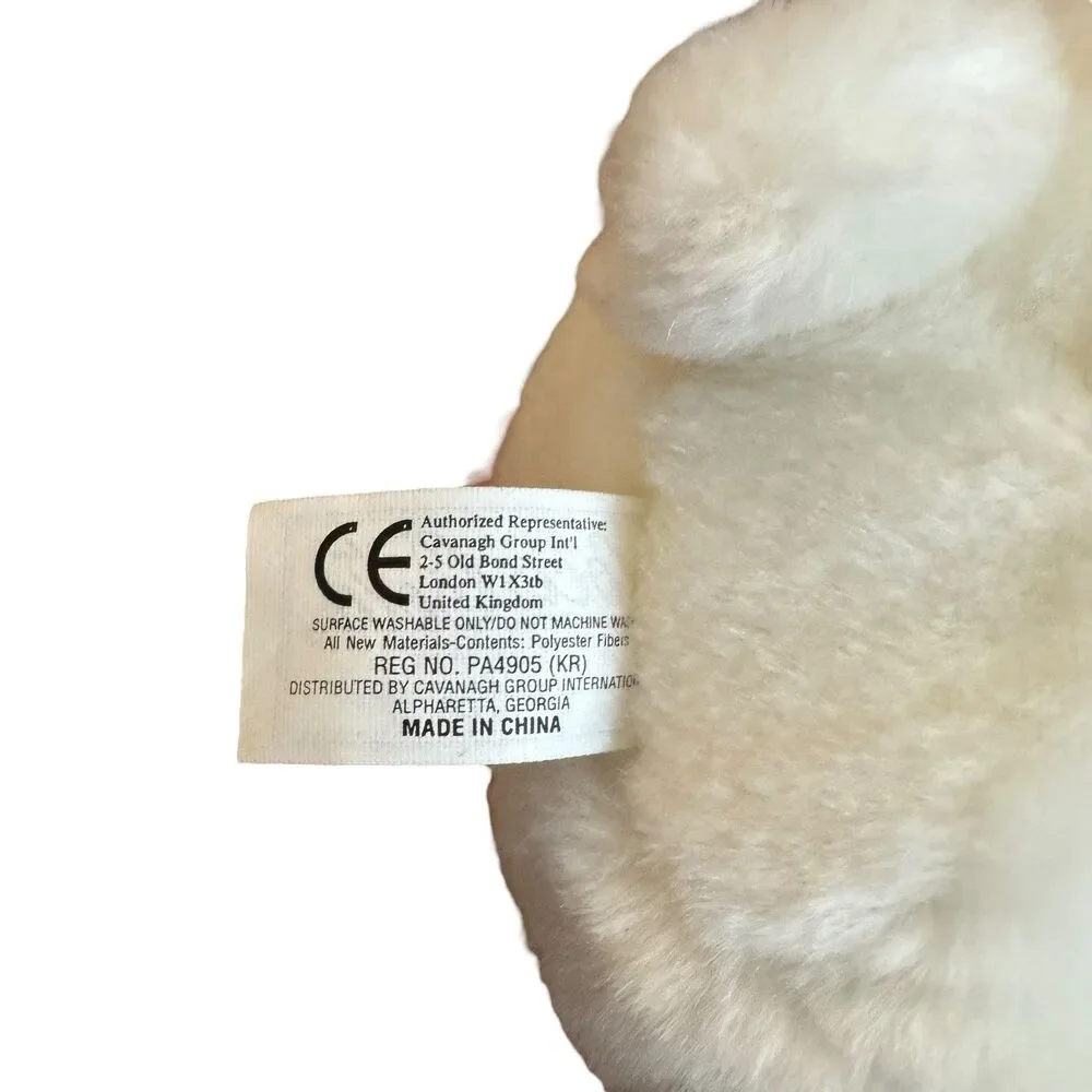 1999 Vintage Coca Cola White Colar Bear‎ Plush New